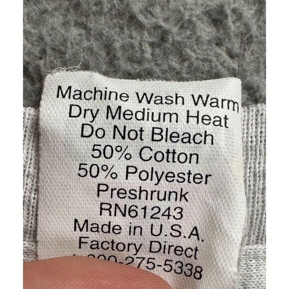 VTG Riddell Shirt Adult 2XL Grey Single Stitch Tee Short Sleeve Made In USA Mens - Picture 4 of 8